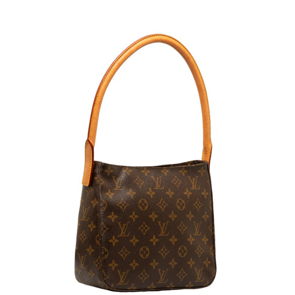 ルイ ヴィトン モノグラム ルーピングMM ショルダーバッグ ハンドバッグ M51146 ブラウン PVC レザー レディース LOUIS VUITTON 【中古】