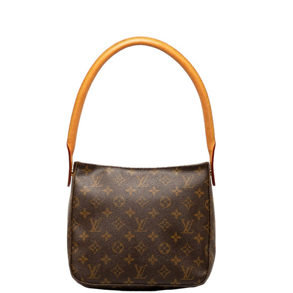 ルイ ヴィトン モノグラム ルーピングMM ショルダーバッグ ハンドバッグ M51146 ブラウン PVC レザー レディース LOUIS VUITTON 【中古】