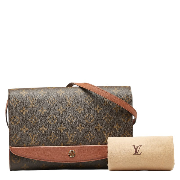 ルイ ヴィトン モノグラム ボルドー24 斜め掛け ショルダーバッグ M51798 ブラウン PVC レザー レディース LOUIS VUITTON 【中古】