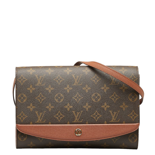 ルイ ヴィトン モノグラム ボルドー24 斜め掛け ショルダーバッグ M51798 ブラウン PVC レザー レディース LOUIS VUITTON 【中古】