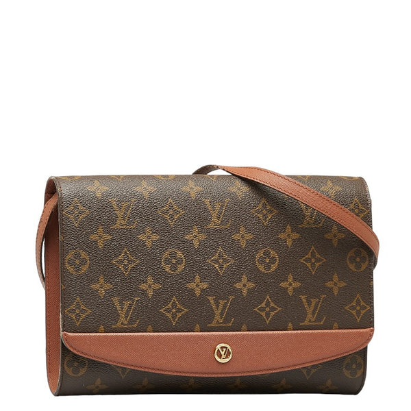 ルイ ヴィトン モノグラム ボルドー24 斜め掛け ショルダーバッグ M51798 ブラウン PVC レザー レディース LOUIS VUITTON 【中古】