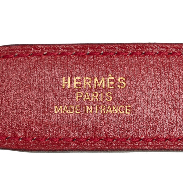 エルメス コンスタンスH リバーシブル ベルト 75 ネイビー レッド ゴールド レザー レディース HERMES 【中古】