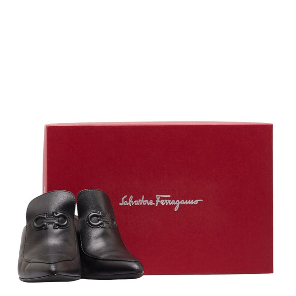 サルヴァトーレフェラガモ ガンチーニ パンプス 6 732891 ブラウン レザー レディース Salvatore Ferragamo 【中古】