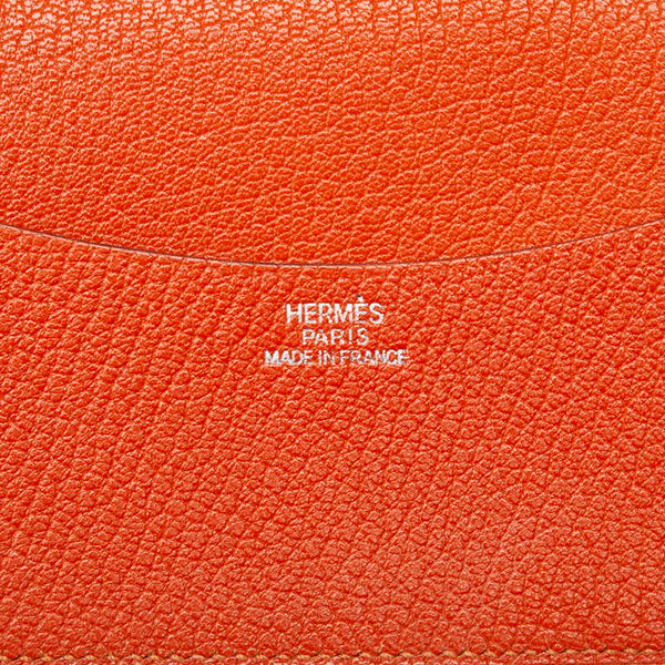 エルメス アジェンダ 手帳カバー ブラウン オレンジ レザー レディース HERMES 【中古】