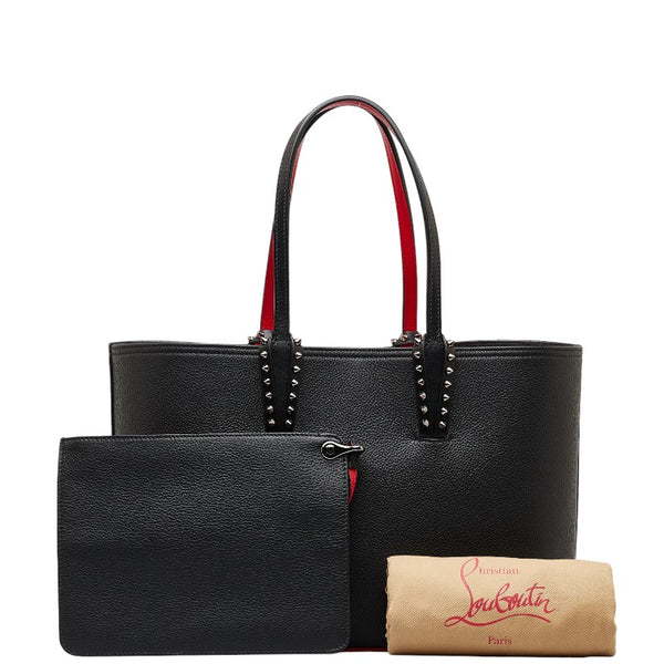 クリスチャンルブタン スタッズ カバタ トートバッグ ショルダーバッグ ブラック レザー レディース Christian Louboutin 【中古】