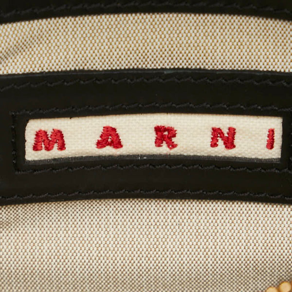 マルニ トランク 斜め掛け ショルダーバッグ ブラック ゴールド レザー レディース MARNI 【中古】