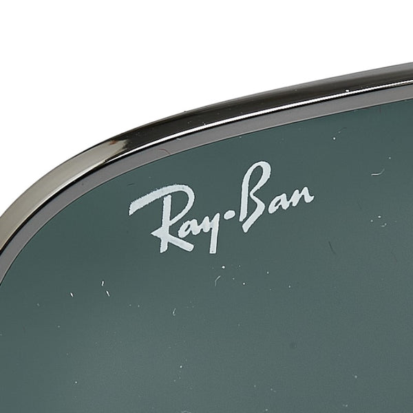 レイバン アビエーター ティアドロップ ダブルブリッジ サングラス シルバー ブラック メタル プラスチック メンズ Ray-Ban 【中古】