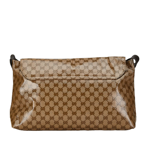 グッチ GGクリスタル 斜め掛け ショルダーバッグ 272350 ベージュ PVC レザー レディース GUCCI 【中古】