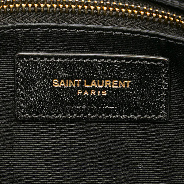 サンローラン 斜め掛け チェーン ショルダーバッグ 669308 グレージュ レザー レディース SAINT LAURENT 【中古】