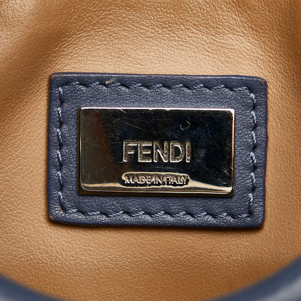 フェンディ プチトゥールジュール ハンドバッグ ショルダーバッグ 2WAY ブルー レザー レディース FENDI 【中古】