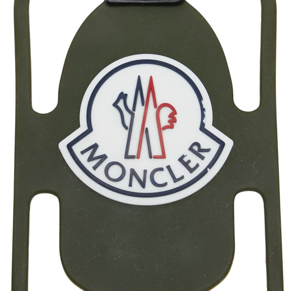 モンクレール ネックストラップ スマートフォンケース ネックストラップ スマホケース カーキ ラバー レディース MONCLER 【中古】