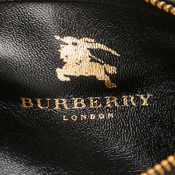 バーバリー ノバチェック シャドーホース ペンケース ベージュ キャンバス レディース BURBERRY 【中古】