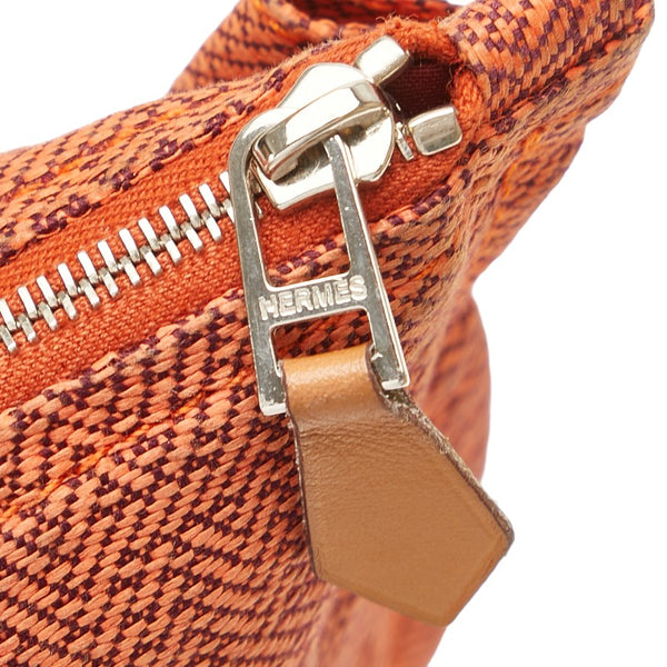 エルメス ポーチ オレンジ キャンバス レディース HERMES 【中古】