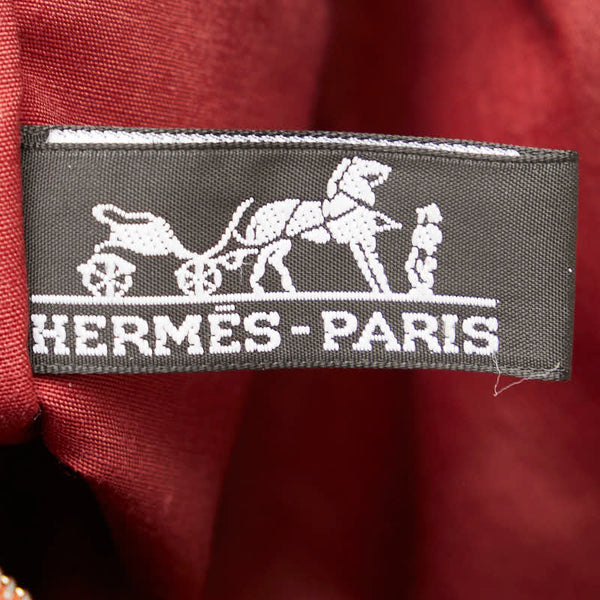 エルメス ポーチ オレンジ キャンバス レディース HERMES 【中古】