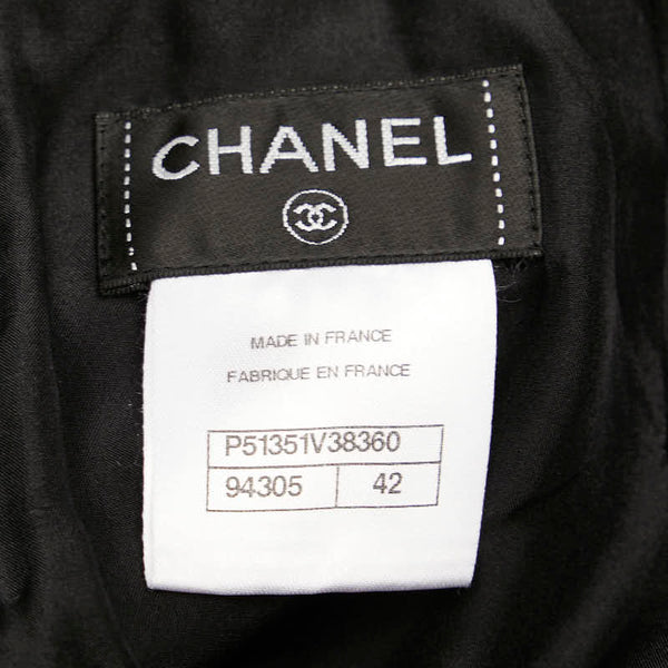 シャネル ジャケット スカート セットアップ サイズ：38/42 P51350V38360 ブラック シルク レディース CHANEL 【中古】