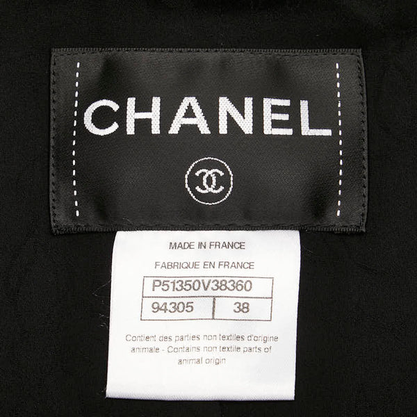 シャネル ジャケット スカート セットアップ サイズ：38/42 P51350V38360 ブラック シルク レディース CHANEL 【中古】