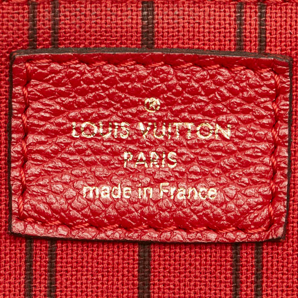 ルイ ヴィトン モノグラム アンプラント バスティーユPM ハンドバッグ M41169 スリーズ レッド レザー レディース LOUIS VUITTON 【中古】