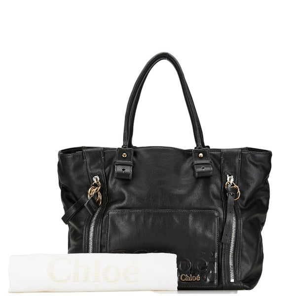 クロエ エクリプス トートバッグ ハンドバッグ ブラック レザー レディース Chloe 【中古】