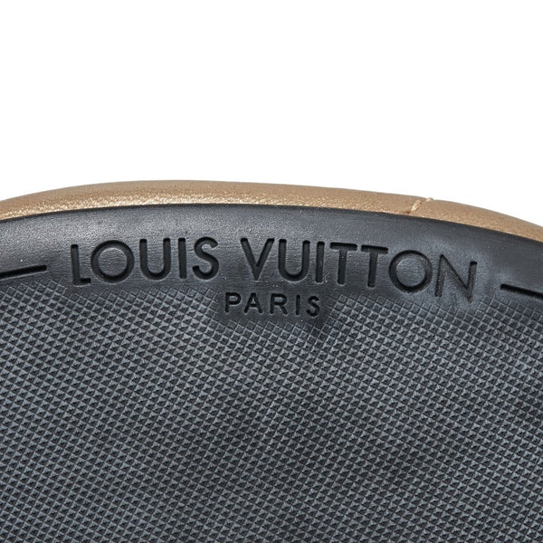 ルイ ヴィトン パドロック バレエシューズ パンプス サイズ：38 1/2 ゴールド レザー レディース LOUIS VUITTON 【中古】