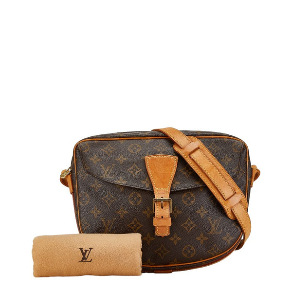 ルイ ヴィトン モノグラム ジュヌフィーユMM 斜め掛け ショルダーバッグ M51226 ブラウン PVC レザー レディース LOUIS VUITTON 【中古】