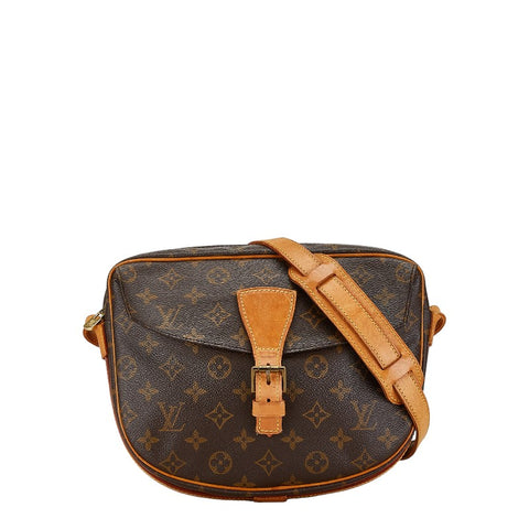 ルイ ヴィトン モノグラム ジュヌフィーユMM 斜め掛け ショルダーバッグ M51226 ブラウン PVC レザー レディース LOUIS VUITTON 【中古】