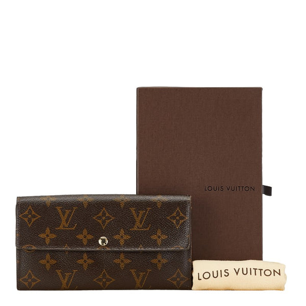 ルイ ヴィトン モノグラム ポルトフォイユ サラ 長財布 M60531 ブラウン PVC レザー レディース LOUIS VUITTON 【中古】