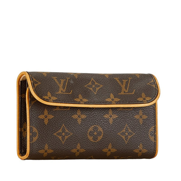 ルイ ヴィトン モノグラム ポシェット フロランティーヌ ショルダーバッグ M51855 ブラウン PVC レザー レディース LOUIS VUITTON 【中古】