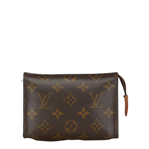 ルイ ヴィトン モノグラム ポシェットトワレ15 クラッチバッグ M47546 ブラウン PVC レザー レディース LOUIS VUITTON 【中古】