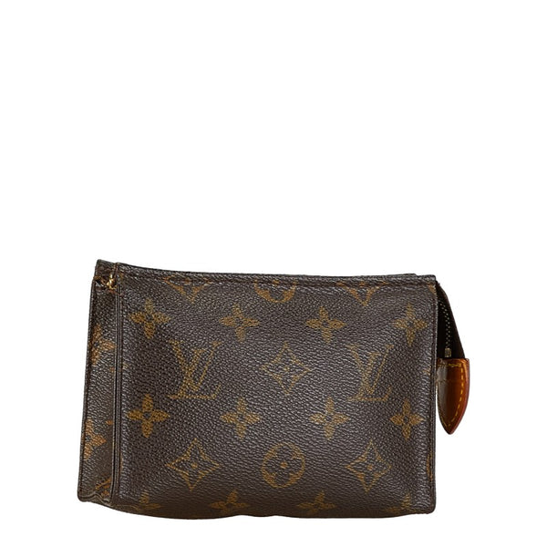 ルイ ヴィトン モノグラム ポシェットトワレ15 クラッチバッグ M47546 ブラウン PVC レザー レディース LOUIS VUITTON 【中古】