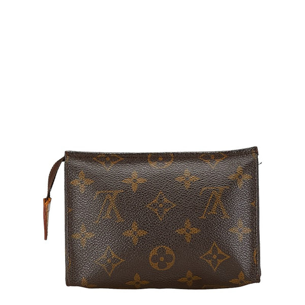 ルイ ヴィトン モノグラム ポシェットトワレ15 クラッチバッグ M47546 ブラウン PVC レザー レディース LOUIS VUITTON 【中古】