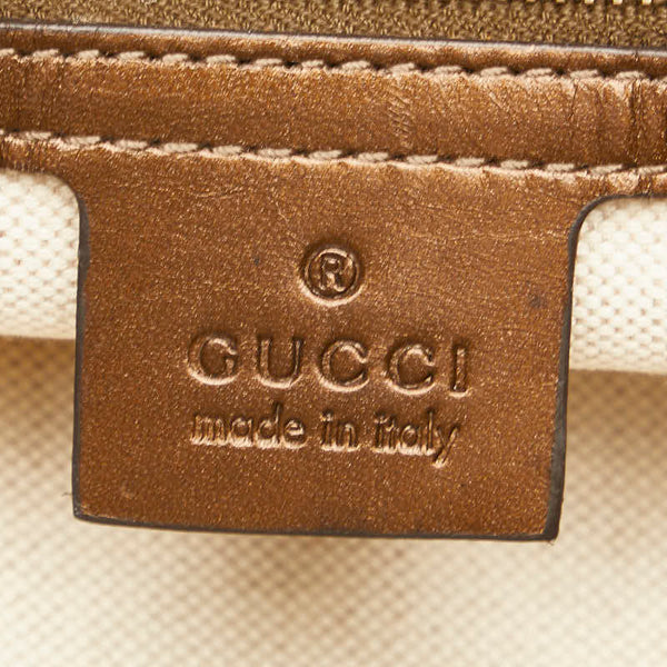 グッチ GGキャンバス ハートビット ハンドバッグ 269955 ベージュ ゴールド レザー レディース GUCCI 【中古】