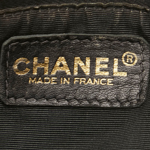 シャネル ココマーク ポーチ ブラック レザー レディース CHANEL 【中古】