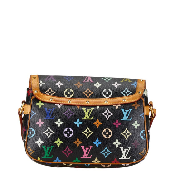 ルイ ヴィトン モノグラム マルチカラー ソローニュ ショルダーバッグ M92639 ブラック ブラウン PVC レザー レディース LOUIS VUITTON 【中古】