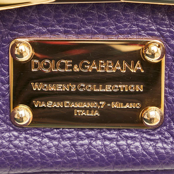 ドルチェアンドガッバーナ ワンショルダーバッグ パープル レザー レディース DOLCE&GABBANA 【中古】