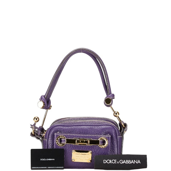 ドルチェアンドガッバーナ ワンショルダーバッグ パープル レザー レディース DOLCE&GABBANA 【中古】