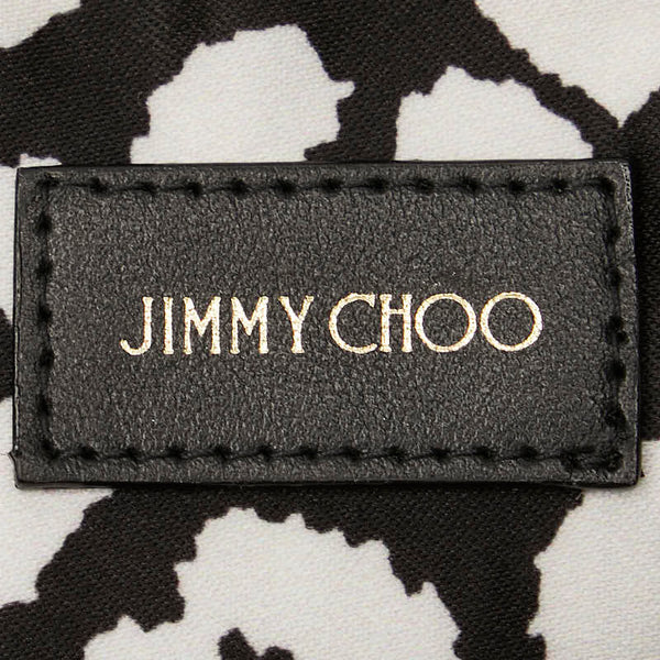 ジミーチュウ トートバッグ ホワイト ブラック ナイロン レザー レディース JIMMY CHOO 【中古】