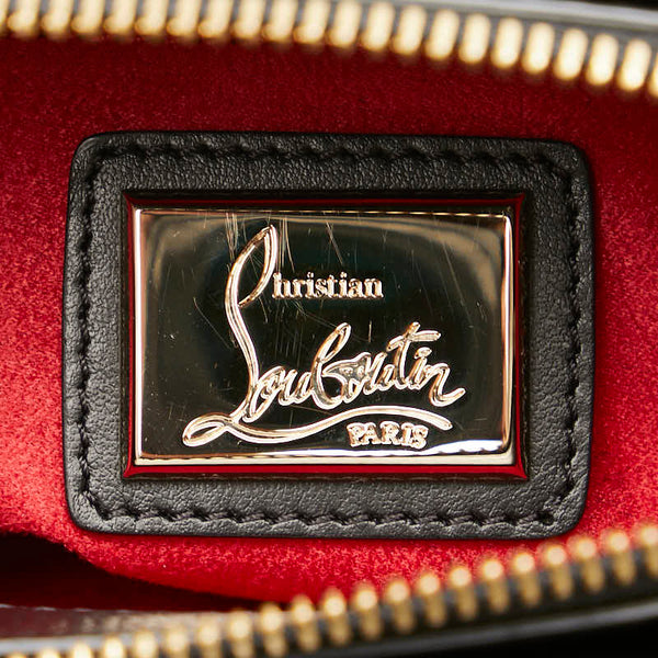 クリスチャンルブタン スタッズ チェーン ショルダーバッグ ブラック レザー レディース Christian Louboutin 【中古】