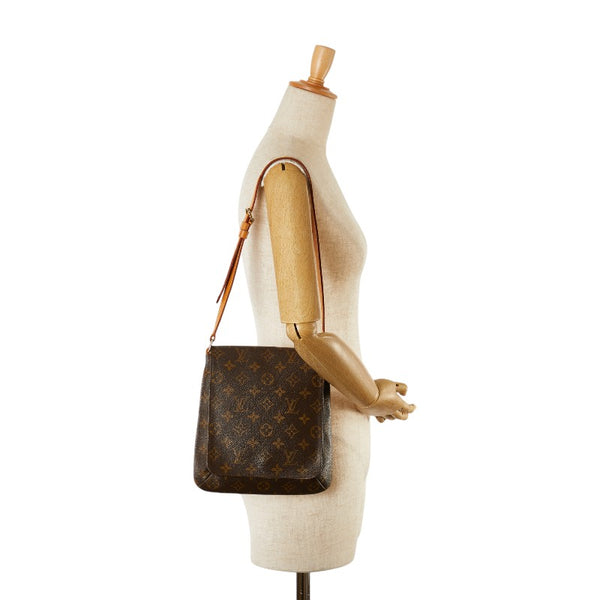 ルイ ヴィトン モノグラム ミュゼットサルサ ショート ショルダーバッグ M51258 ブラウン PVC レザー レディース LOUIS VUITTON 【中古】