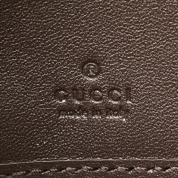 グッチ GGキャンバス インターロッキングG 長財布 308012 ベージュ ブラウン キャンバス レザー レディース GUCCI 【中古】