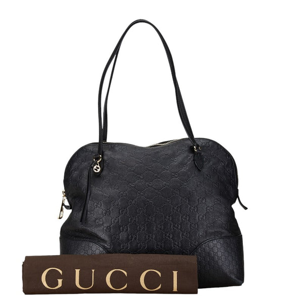 グッチ グッチシマ ハンドバッグ トートバッグ 323673 ブラック レザー レディース GUCCI 【中古】