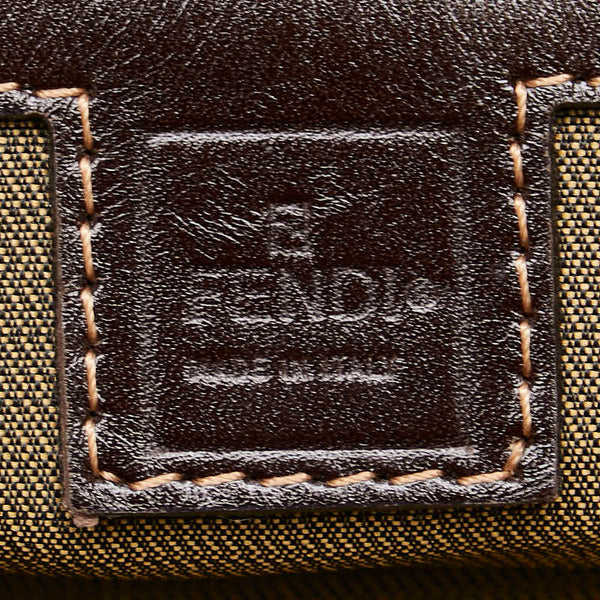 フェンディ ズッカ ビジネスバッグ ショルダーバッグ 2WAY ブラウン キャンバス レザー レディース FENDI 【中古】