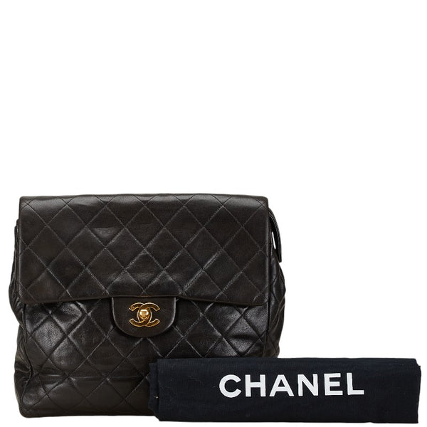 シャネル マトラッセ ココマーク チェーン リュック バックパック ブラック ラムスキン レディース CHANEL 【中古】