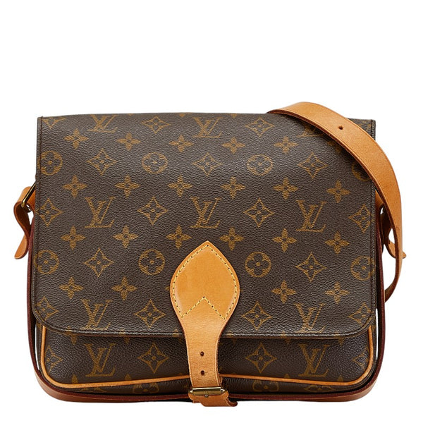 ルイ ヴィトン モノグラム カルトシェールMM 斜め掛け ショルダーバッグ M51253 ブラウン PVC レザー レディース LOUIS VUITTON 【中古】