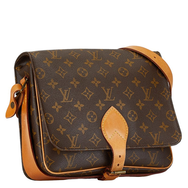 ルイ ヴィトン モノグラム カルトシェールMM 斜め掛け ショルダーバッグ M51253 ブラウン PVC レザー レディース LOUIS VUITTON 【中古】