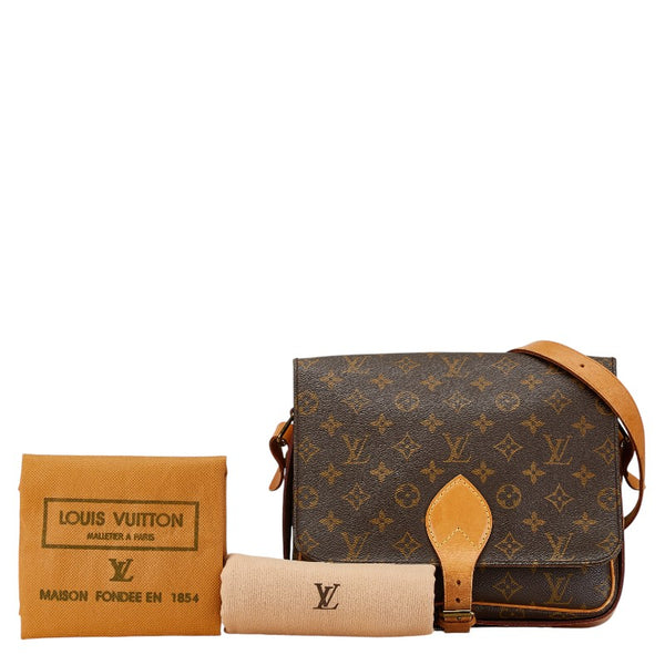 ルイ ヴィトン モノグラム カルトシェールMM 斜め掛け ショルダーバッグ M51253 ブラウン PVC レザー レディース LOUIS VUITTON 【中古】