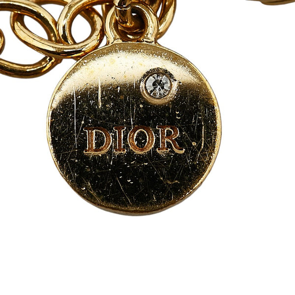 ディオール DIO(R)EVOLUTION ラインストーン チェーン ブレスレット メッキ レディース Dior 【中古】