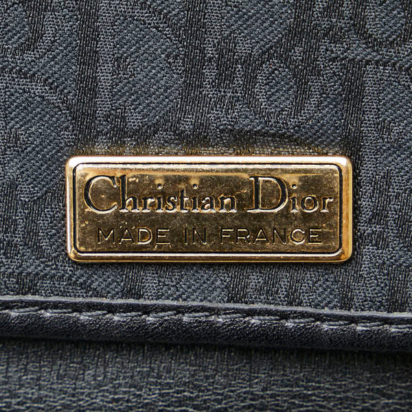 ディオール トロッター ポシェット ショルダーバッグ ブラック キャンバス レザー レディース Dior 【中古】