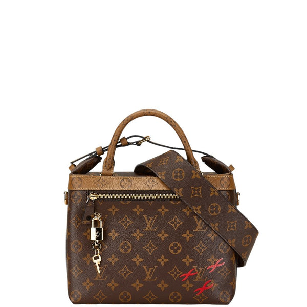 ルイ ヴィトン モノグラム リバース シティクルーザーPM ハンドバッグ M42410 ブラウン PVC レザー レディース LOUIS VUITTON 【中古】