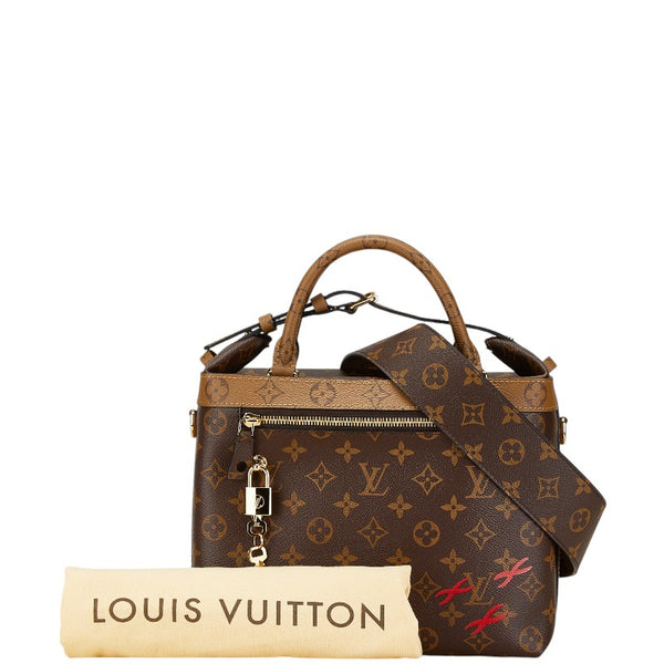 ルイ ヴィトン モノグラム リバース シティクルーザーPM ハンドバッグ M42410 ブラウン PVC レザー レディース LOUIS VUITTON 【中古】