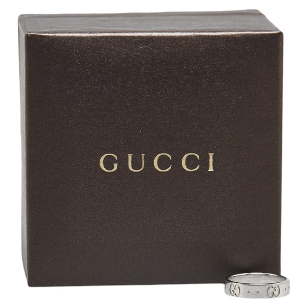 グッチ GGアイコン リング 指輪 ホワイトゴールド 750 レディース GUCCI 【中古】